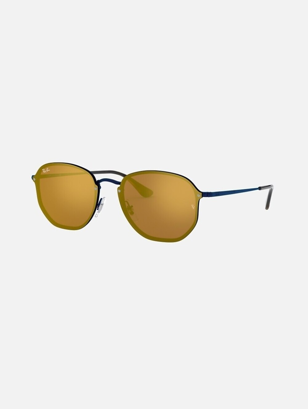 Ray-Ban Blaze Hexagonal Sunglasses | Blue Frame | Case & New Cleaning Rag